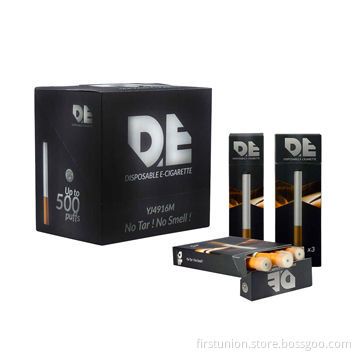 500 puffs max vapor disposable e cigarette, YJ4916M with simulated ash lampshade, CE and RoHS marks